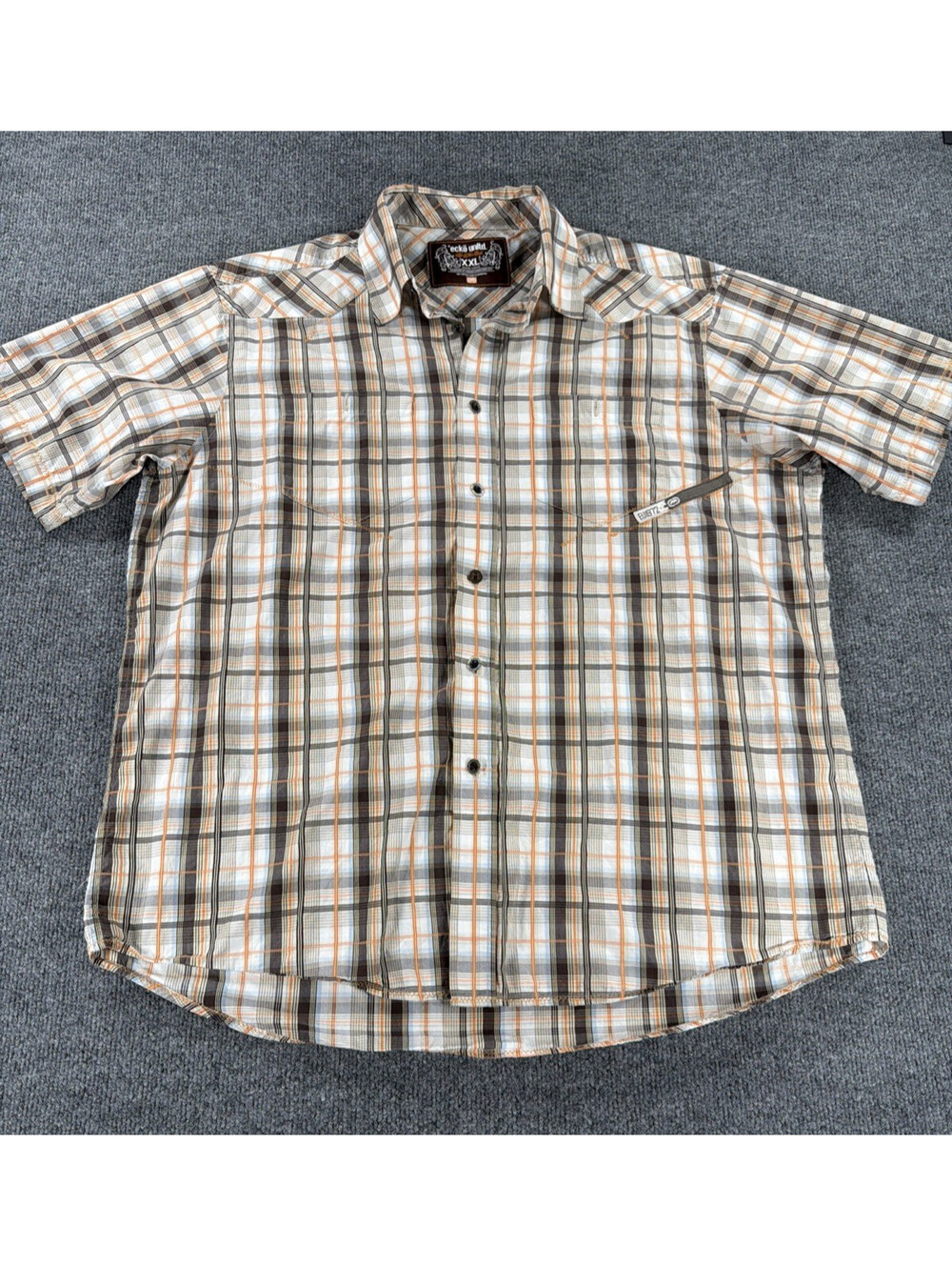 Echo Unltd Woven Button Down Short Sleeve Shirt- Men's XXL